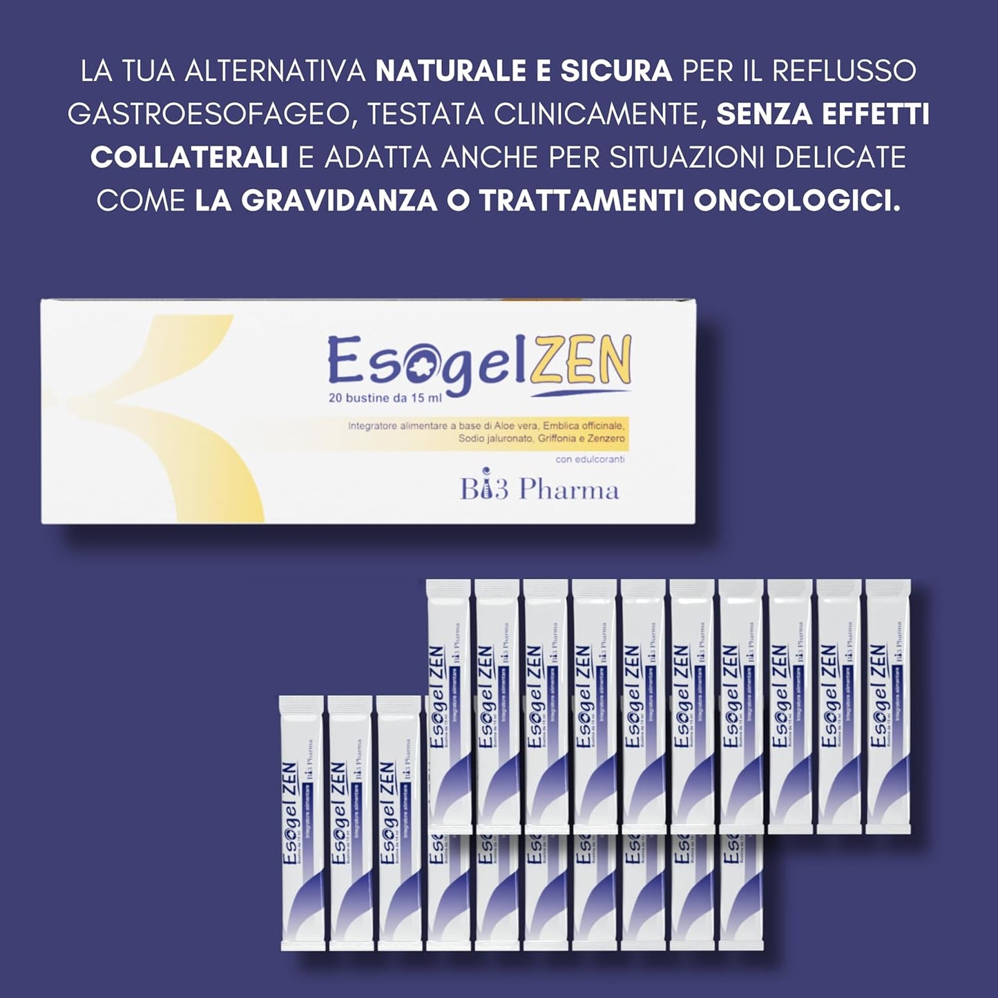 Esogel Zen Integratore Potenziato per Reflusso Gastroesofageo e faringo laringeo