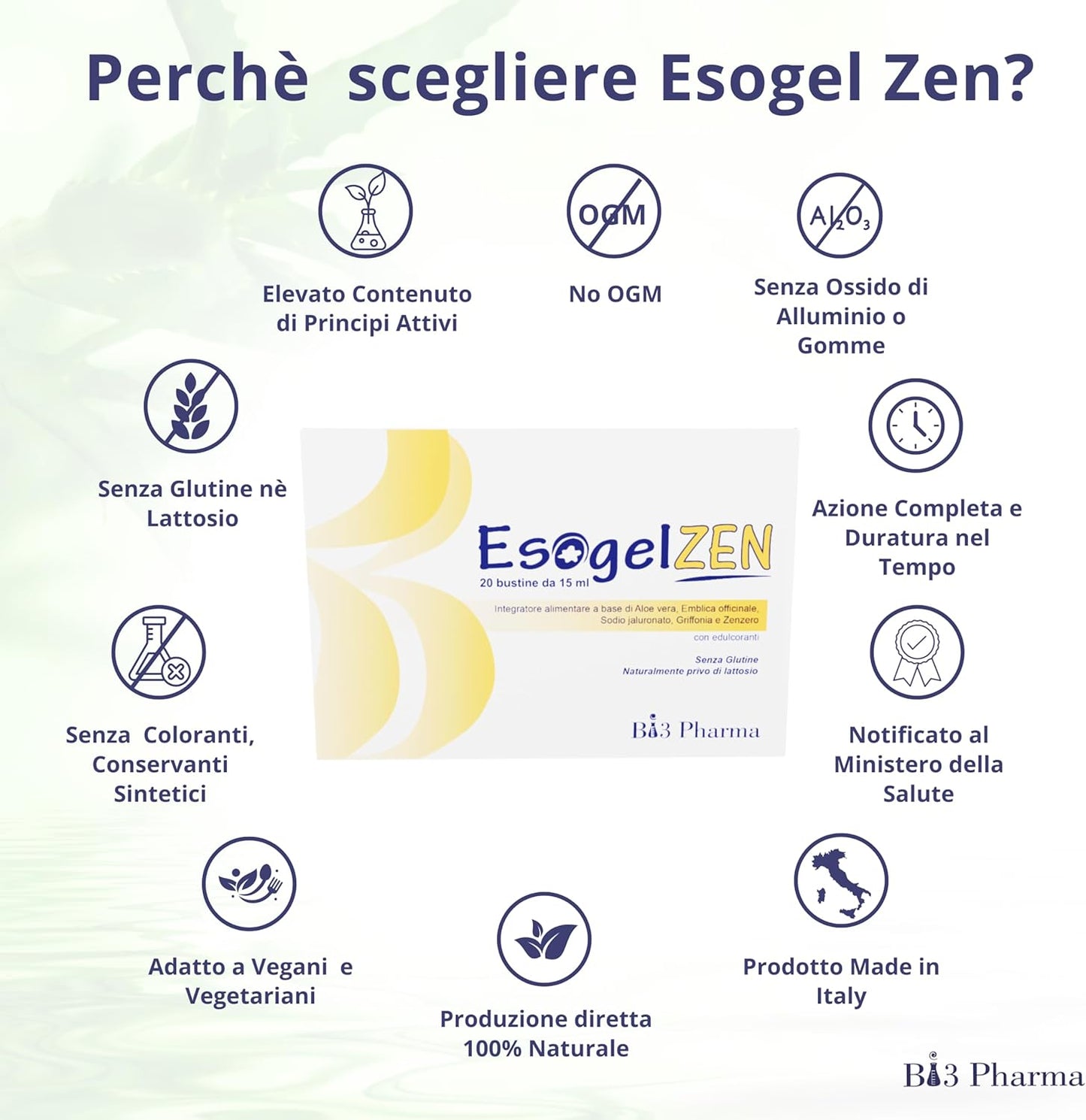 Esogel Zen Integratore Potenziato per Reflusso Gastroesofageo e faringo laringeo