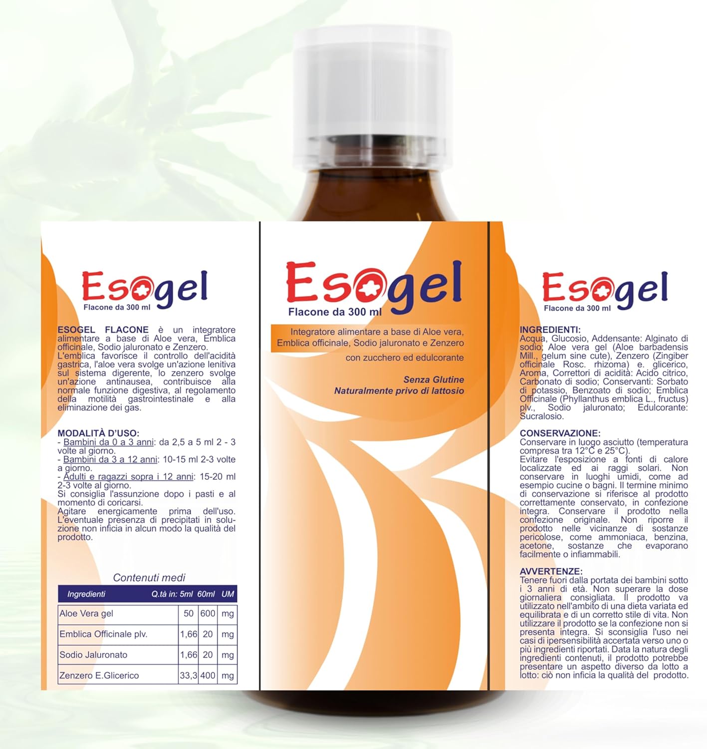 Esogel Sciroppo Blocca Il Reflusso Gastoesofageo in modo Naturale - sicuro per il Bambino